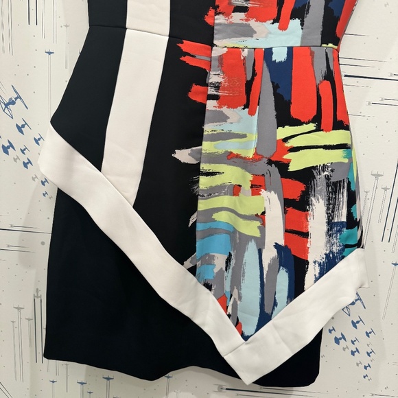 BCBG MaxAzria Asymmetrical Color Pop Dress (Size 0) - Picture 6 of 7